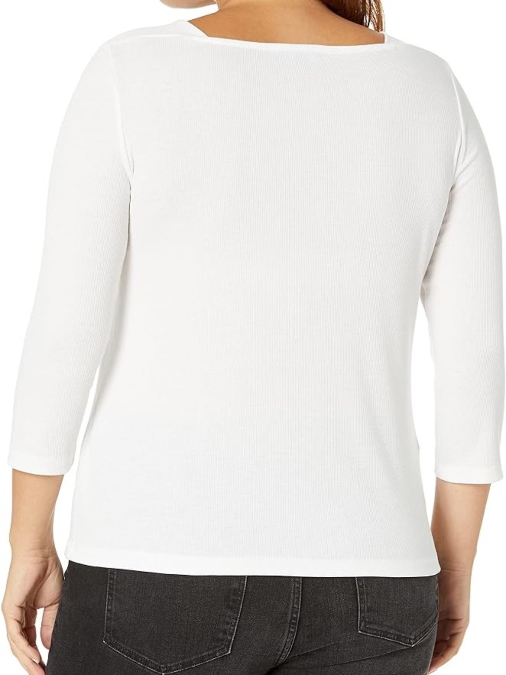 Tommy Hilfiger 3/4 Sleeve Ribbed V-Neck Tee - Picture 2 of 8